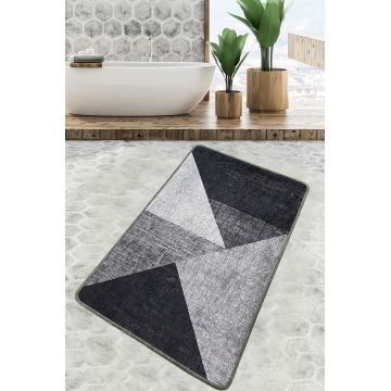 Covoras de baie, L'essentiel Maison, Phell v2, 70x120 cm, Poliester, Gri