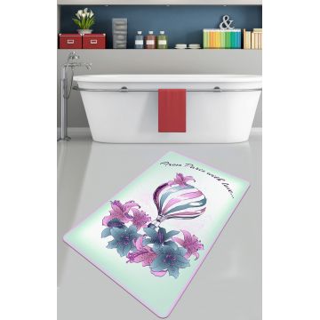 Covoras de baie, L'essentiel Maison, Purple Balloon (70 x 120), 70x120 cm, Poliester, Multicolor