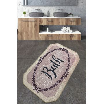 Covoras de baie, L'essentiel Maison, Voten, 70x120 cm, Poliester, Multicolor