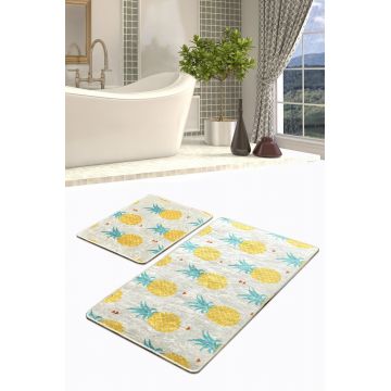 Set covorase de baie, L'essentiel Maison, Ananas Djt, Multicolor