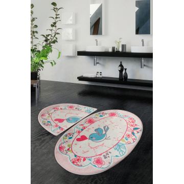 Set covorase de baie, L'essentiel Maison, Bemol Oval, Multicolor