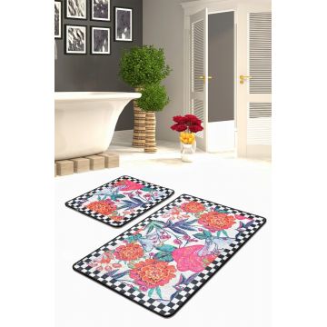 Set covorase de baie, L'essentiel Maison, Flori, Multicolor