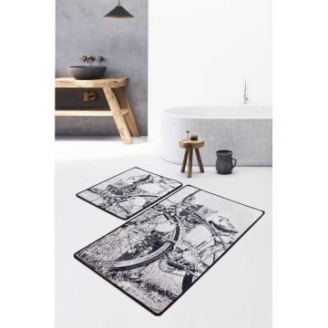 Set covorase de baie, L'essentiel Maison, Hand Draw, Multicolor