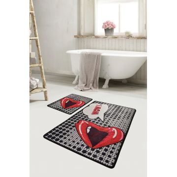 Set covorase de baie, L'essentiel Maison, Kiss, Multicolor