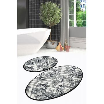 Set covorase de baie, L'essentiel Maison, Lace Djt, Multicolor