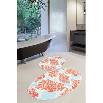 Set covorase de baie, L'essentiel Maison, Moss Djt, Multicolor