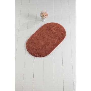 Covoras de baie, Chilai, Colors of Oval, 60x100 cm, Acril, Caramida rosie