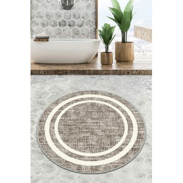 Covoras de baie, Chilai, Formica Circle Djt 120, Poliester, Multicolor