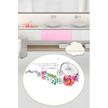 Covoras de baie, L'essentiel Maison, Monowheel (100 cm), Poliester, Multicolor