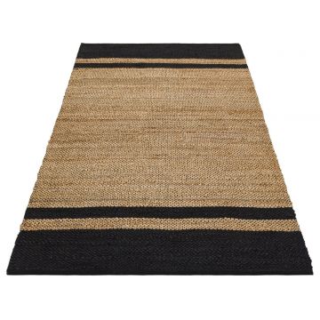 Covor, Ech 07 Natural Black, 200x300 cm, Iuta, Negru/Bej Covor, Ech 07 Natural Black, 200x300 cm, Iuta, Negru/Bej