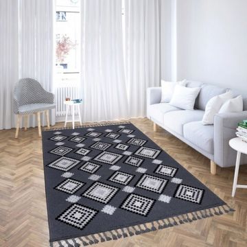 Covor de hol, Las Monte 3039, 80x150 cm, 60% bumbac;40% fibre acrilice, Multicolor