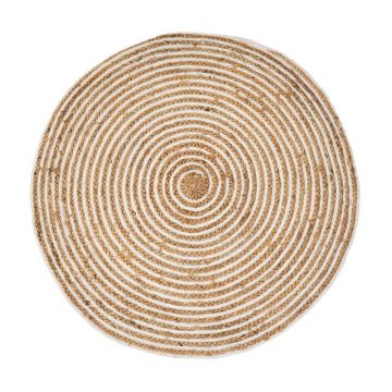 Covor rotund din iută ø 100 cm Natur – Casa Selección