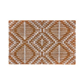 Covoraș de intrare din fibre de nucă de cocos 60x40 cm Boho White – Casa Selección