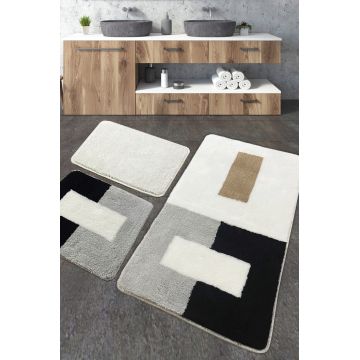 Set covoraș de baie (3 bucăți), Chilai, Roin, Acril, Multicolor