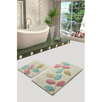 Set covorase de baie 2 piese, Chilai Home, Innovia, Acril, Multicolor