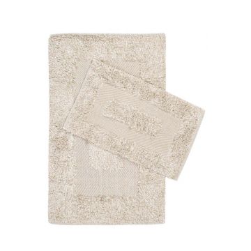 Set covorase de baie 2 piese, Irya Home, Madison, Bumbac, Maro