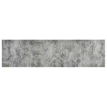 vidaXL Covor de bucătărie lavabil Beton, 45x150 cm, catifea