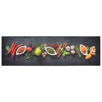 vidaXL Covor de bucătărie lavabil Spices, 45x150 cm, catifea