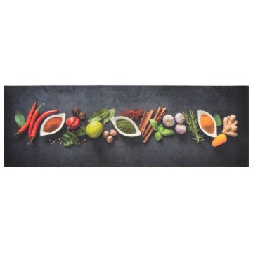 vidaXL Covor de bucătărie lavabil Spices, 60x180cm, catifea
