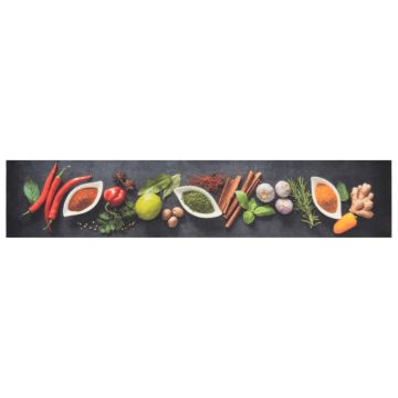 vidaXL Covor de bucătărie lavabil Spices, 60x300 cm, catifea
