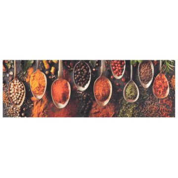 vidaXL Covor de bucătărie lavabil Spoon & Spices, 60x180cm, catifea