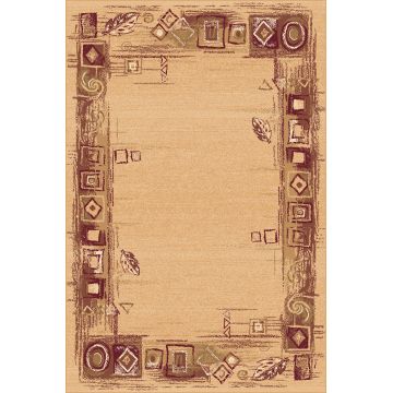 Covor Solid 07 ECE crem dreptunghiular 80 x 150 cm
