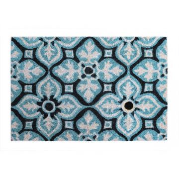 Covoras intrare Koko 40x60 cm design Floare albastra - Unic Spot Ro