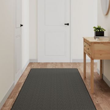 vidaXL Covor traversă aspect sisal, antracit, 80x250 cm