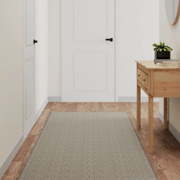 vidaXL Covor traversă aspect sisal, gri taupe, 80x250 cm