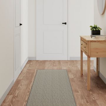 vidaXL Covor traversă cu aspect sisal, argintiu, 50x300 cm