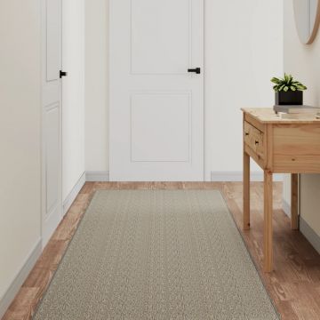 vidaXL Covor traversă cu aspect sisal, argintiu, 80x250 cm