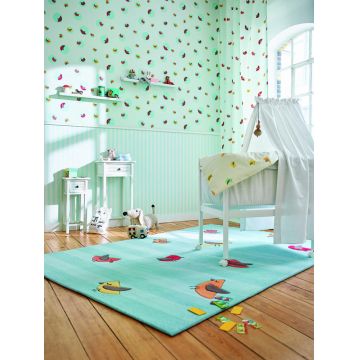 Covor copii tineret Birdie acril albastru 120x180 Covor copii tineret Birdie acril albastru 120x180