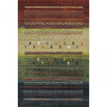 Covor Merinos Ethno, 818 110, 200 x 290 cm, densitate 2.85 KG/m², grosime 13 mm, Numar noduri pe m² 288.000