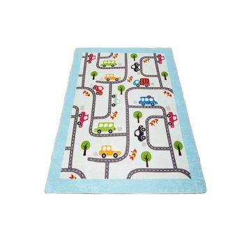 Covor pentru copii Baby Cars, Multicolor, 100x160cm