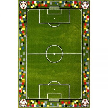 Covor Pentru Copii, Kolibri Teren Fotbal, 11118, 80x150 cm, 2300 gr/mp