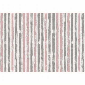 Covor textil roz gri alb Karan 67x120 cm
