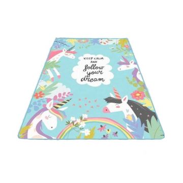 Covor antiderapant pentru copii Cute Unicorn 100x150 cm