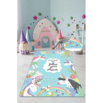 Covor antiderapant pentru copii Cute Unicorn 150x200 cm