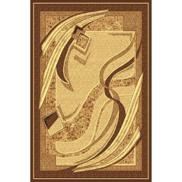 Covor clasic Gold 131/12, polipropilena BCF, bej-maro, 50 x 80 cm ieftin