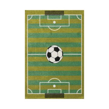 Covor copii Play, model cu fotbal, poliester, 80 x 150 cm