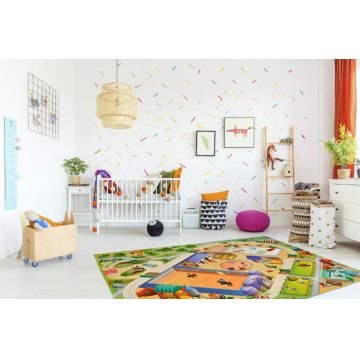 Covor copii tineret Zootopia Kids multicolor 100x150