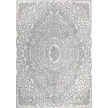 Covor modern Sofia 41021/1166, polipropilena, gri, 80 x 150 cm
