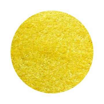 Covor rotund Kolibri, polipropilena friese, model modern galben, diametru 100 cm