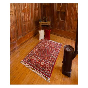 Covor, 80014A , 200x290 cm, Poliester, Rosu claret