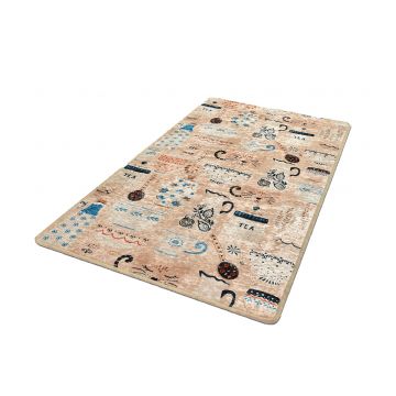 Covor bucatarie Coffee Cat DJT, 80 x 150 cm, Bej