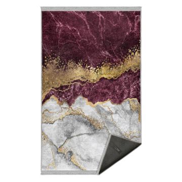 Covor burgundy-alb lavabil 120x180 cm – Mila Home