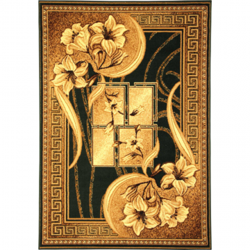 Covor clasic Gold 365/32, polipropilena BCF, verde-bej, 50 x 80 cm