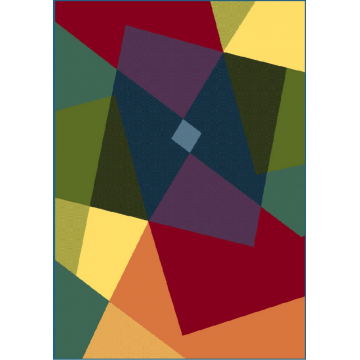 Covor Kolibri 11486/125, 100% polipropilena friese, model geometric multicolor, 200 x 300 cm ieftin