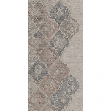 Covor modern Damask Living, poliester, model geometric, gri, 70 x 140 cm