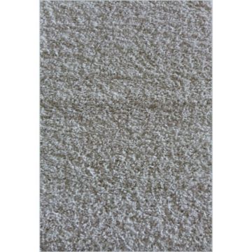 Covor modern Shaggy 3, polipropilena friese, model alb, 50 x 80 cm